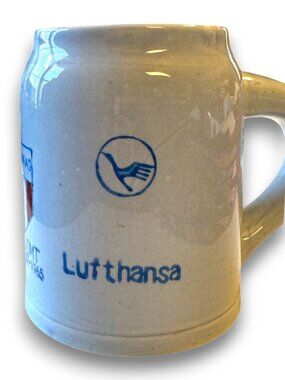 Rare Vintage 1965 Lufthansa and Civil Air Transport CAT Oktoberfest Beer Stein